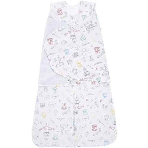 HALO 100% Cotton Sleepsack Swaddle, 3-Way Adjustable Wearable Blanket, TOG 1.5, Harry Potter Enchanted, Newborn, 0-3 Months