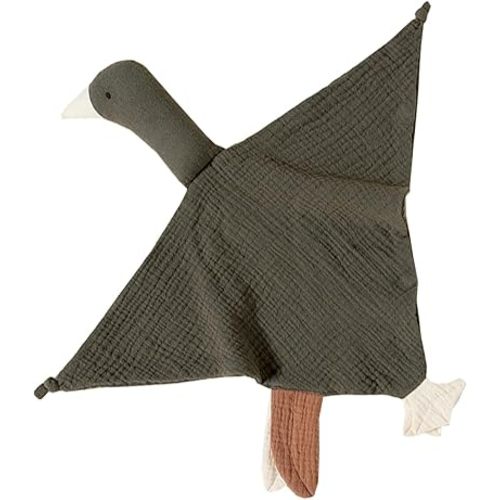 Cotton Security Blanket for Baby Boys and Girls,Cream Goose Soft Baby Loveys Muslin Cotton Blanket, Breathable Security Blanket Great