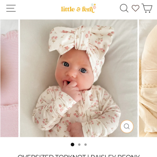 Oversized Topknot | Paisley Peony – Little and Fern