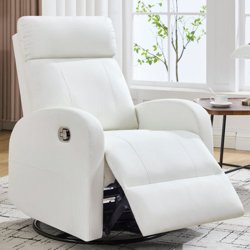 Ebern Designs Siru 30.3'' Faux Leather Swivel Reclier Chair & Reviews | Wayfair