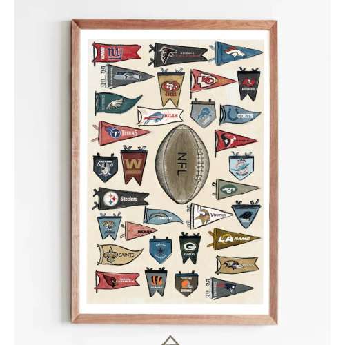 Vintage NFL Poster Digital Download