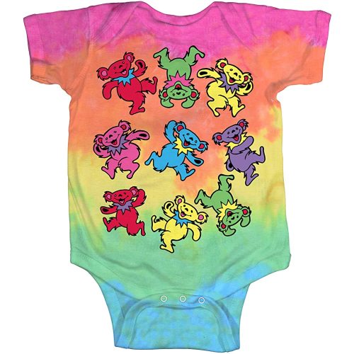 Liquid Blue baby-boys Grateful Dead Spiral Dancing Bears Onesie