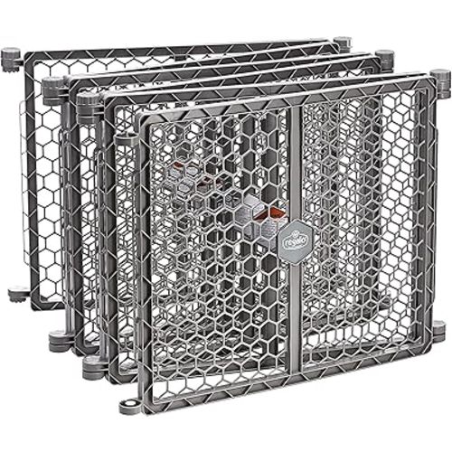 Regalo Plastic 192-Inch Super Wide Adjustable Baby Gate and Play Yard, 2-In-1, Bonus Kit, Includes 4 Pack of Wall Mounts-4 Count (Pack of 1)