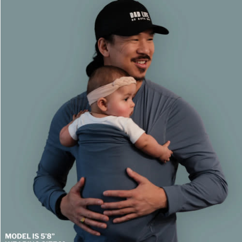 Lalabu Dad Shirt | Original Babywearing T-Shirt with Kangaroo Pouch | Baby Wrap Carrier for Newborns & Infants | Baby Wrap Carrier for Newborns | Essential for new Dads (2XL)