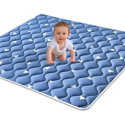 Premium Foam Baby Play Mat 50" X 50", Thicken One-Piece Crawling Mat, Non-Slip Cushioned Baby Mats for Playing, Washable Play Mats for Floor, Baby Playmat Floor Mat for Infants, Babies, Toddlers