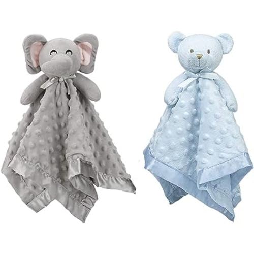 Pro Goleem Elephant and Bear Security Blanket, 16''