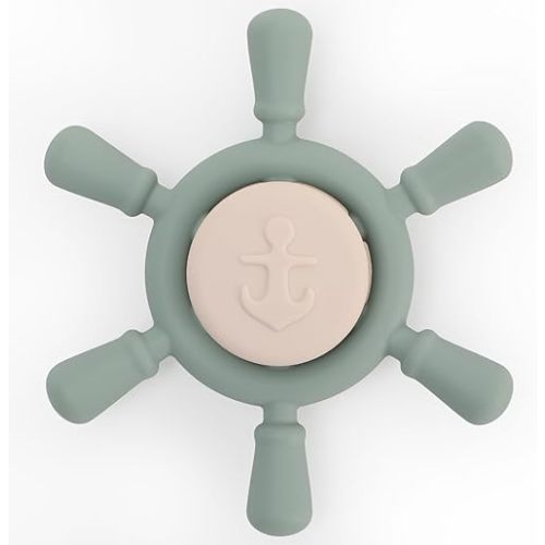 Suction Spinning Toy, Silicone Toddler Sensory Toys for Bath Toys Birthday Gift (Shifting Sand&Sage)