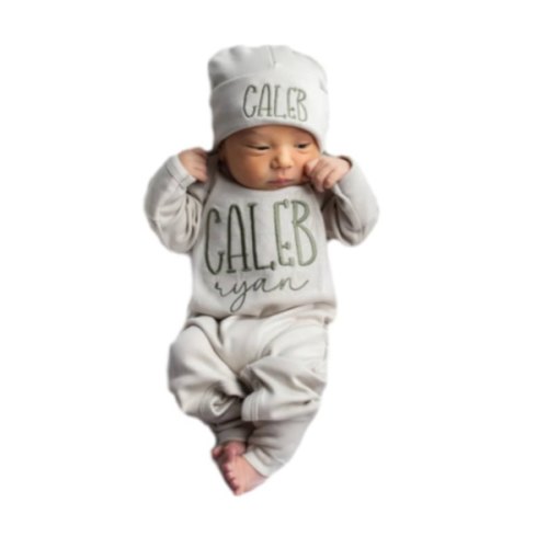 Baby Boy Clothes, Baby Boy Coming Home Outfit, Baby Boy Gift, Personalized Baby Boy Outfit, Custom Baby Boy Outfit, Newborn Boy Outfit (A)