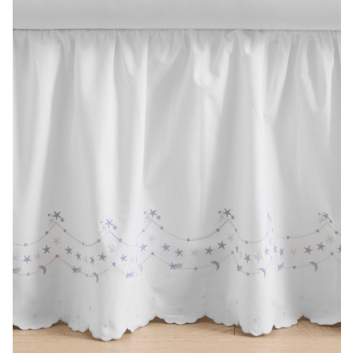 Welcome Home Baby Embroidered Star Crib Skirt