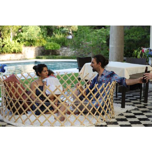 Large Baby Playpen of wood, foldable, eco friendly and sturdy, perfect complement to work in home with your baby in a Montessori yes space