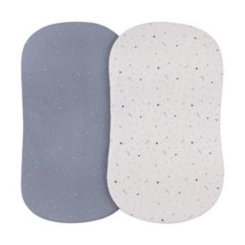Ely's & Co. Baby Fitted Bassinet Sheet 100% Combed Jersey Cotton for Baby Boy 2 Pack