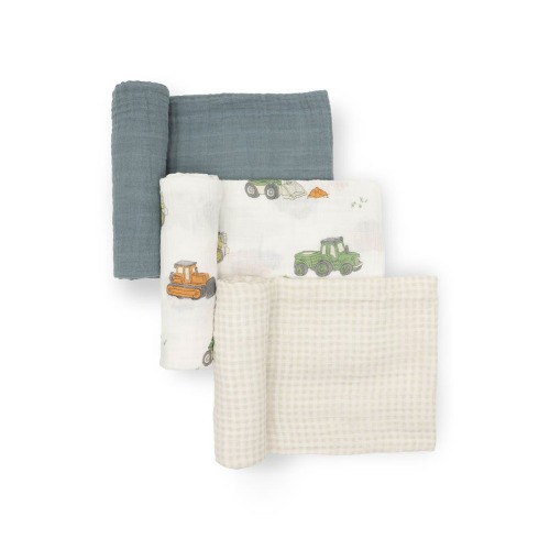 3-Pack Cotton Muslin Swaddle Blankets