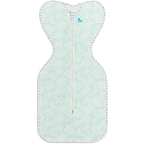 Love to Dream Organic Swaddle, Baby Sleep Sack, Swaddle Up Self-Soothing Swaddles for Newborns, Get Longer Sleep, Snug Fit Helps Calm Startle Reflex, 1.0 TOG Sleep Sack, 13-18.5lbs, Mint