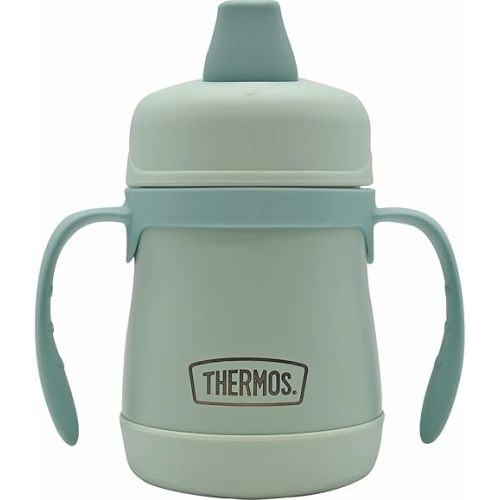 Thermos Kids 7oz/210ml Stainless Steel Sippy Cup with Handles (Pastel Mint)