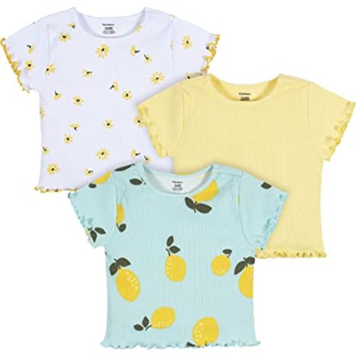 Gerber Baby-Girls Toddler 3-Pack Short Sleeve Tees
