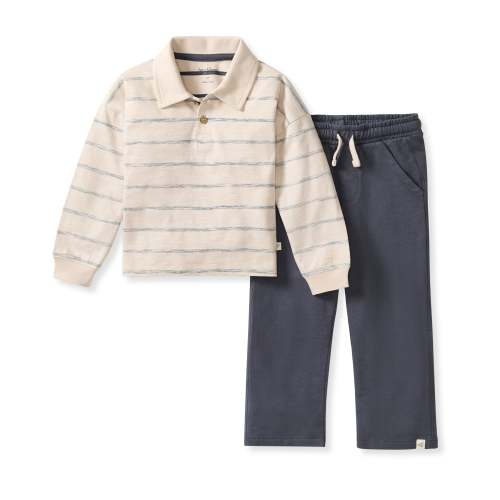 Organic Cotton Polo Tee & Pants Set – Burt's Bees Baby
