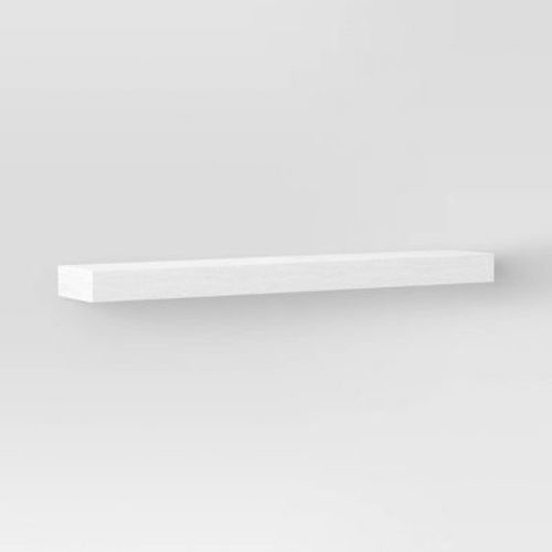 36" Floating Wood Shelf Walnut - Threshold™: Modern Storage, Open Shelving
