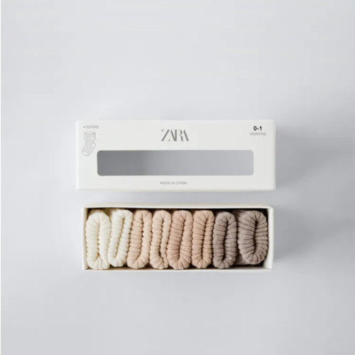FOUR-PACK OF COLORFUL SOCKS - Light beige | ZARA United States