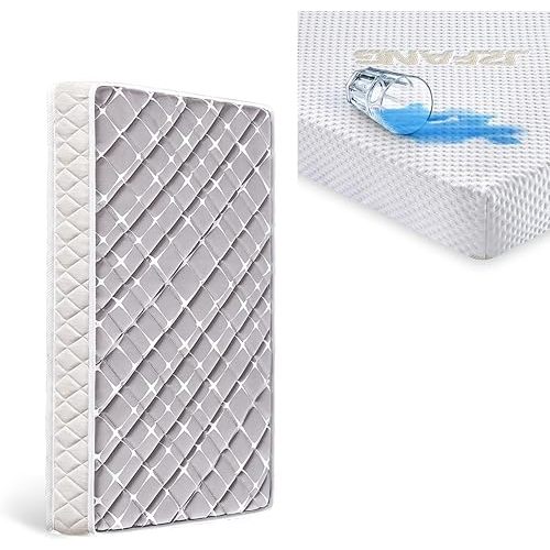 Crib Mattress + Waterproof Mattress Fitted Sheets