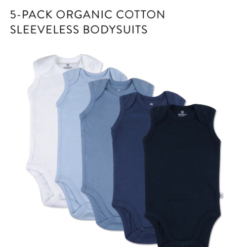 5-Pack Organic Cotton Sleeveless Bodysuits | Honest Baby Clothing