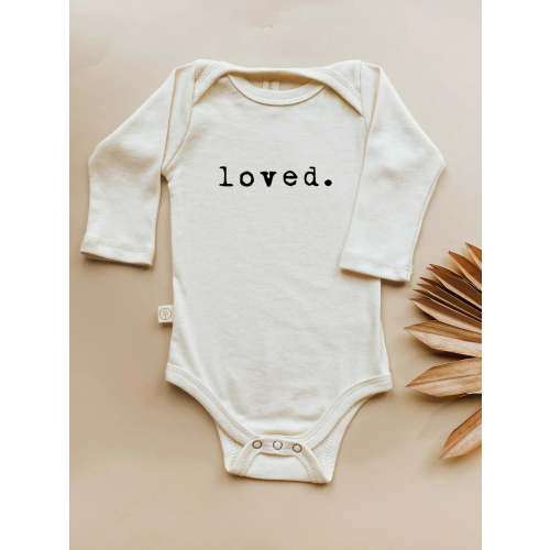 Loved - Long Sleeve Organic Baby Bodysuit