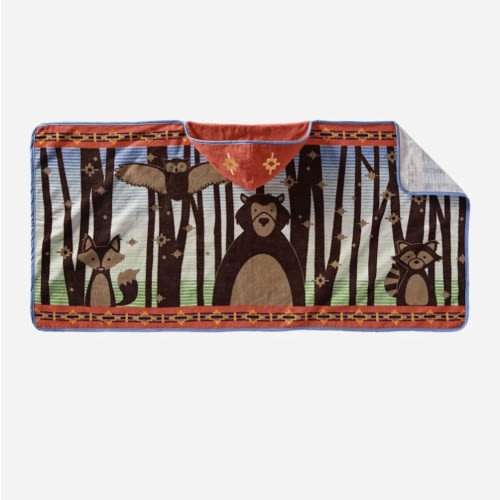 WOODLAND NEIGHBORS HOODED TOWEL