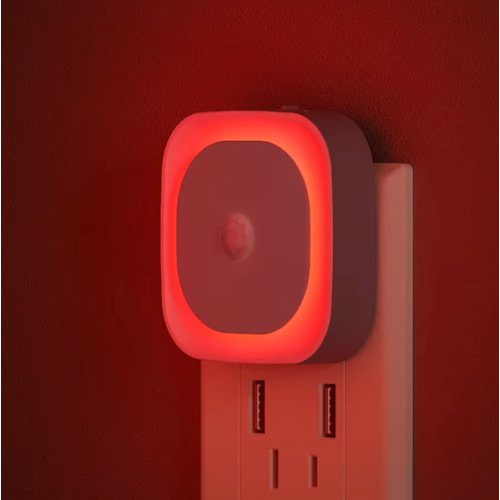 2 Pack Plug in Red Sleep Night Light with Motion Sensor & Dusk to Dawn Sensor, Soft Glow, Dimmable, LED Lights for Bedroom, Sleep, Baby Nursery, Kids, Toddler, Bathroom, Hallway, Home Decor