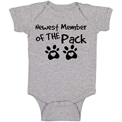 Newest Member of The Pack - Funny Baby Essentials Bodysuit - Newborn Girl Outfits Baby Romper