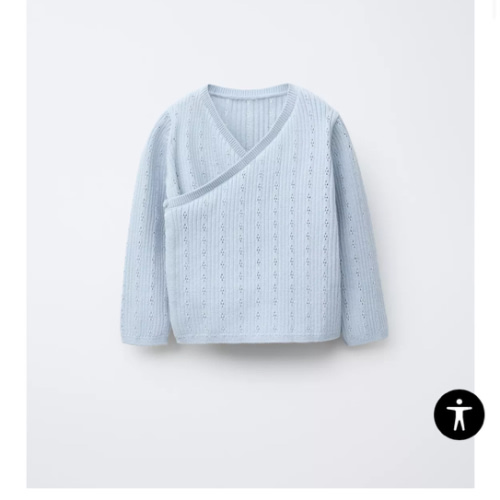 OPENWORK CROSSOVER KNIT CARDIGAN - Light blue | ZARA United States