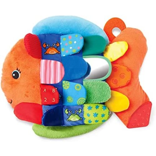 Melissa & Doug Flip Fish Soft Baby Toy - Flip Fish Baby Toy, Tag Toys For Babies, Tummy Time Toys, Taggies For Babies, Sensory Toys For Infants