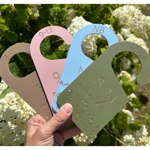 Baby Clothes Closet Dividers, Nursery Closet Organizer, Newborn to 24 mo. Clothes Storage Dividers, Botanical Minimalist Nursery Decor