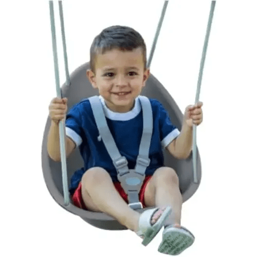 Swurfer Coconut Toddler Swing – Comfy Baby Swing Outdoor, 3- Point Adjustable Safety Harness, Secure, Safe Quick Click Locking System, Blister-Free Rope, Easy Installation, Ages 6-36 Months