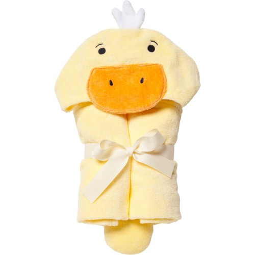 Elegant Baby Terry Velour Hooded Duck Towel, Duck