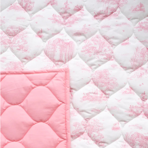 Spring Toile Pink Quilted Playmat