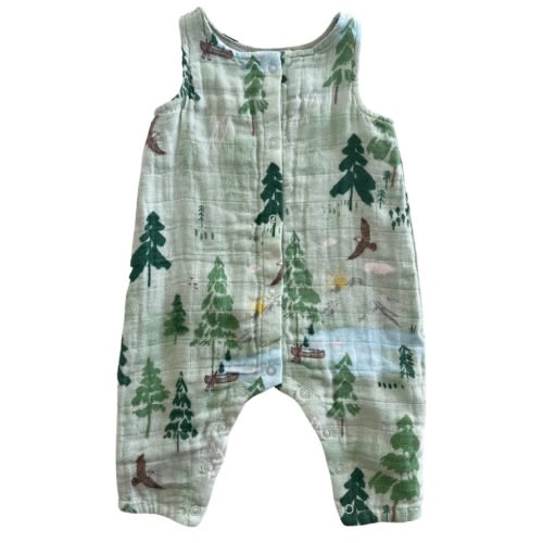 Muslin Sleeveless Romper, Mountain Cabin