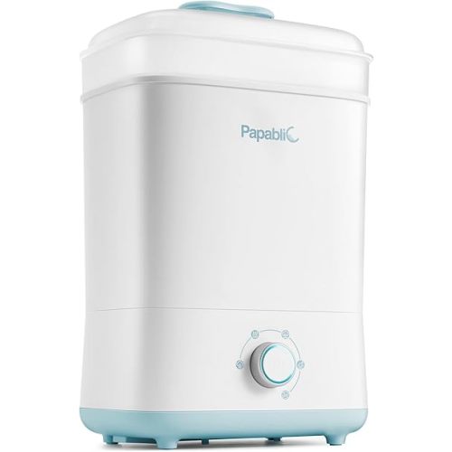 Papablic Baby Bottle Sterilizer and Dryer, Esterilizador De Biberones, Electric Steam Sterilizer for Baby Bottles, Pacifiers, and Pump Parts, Large Capacity 10 Bottle, Fast Sanitizes and Dries Bottles