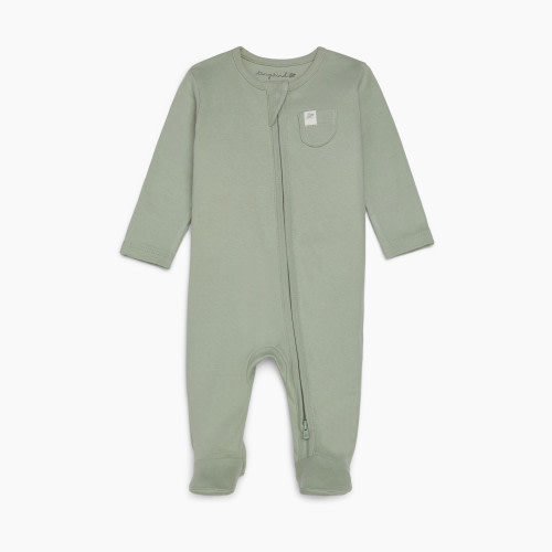 Tiny Kind Solid Zip Up Footie - Desert Sage, 0-3 M