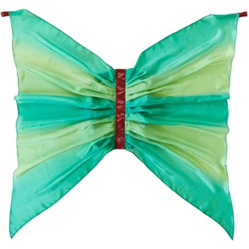 Sarah's Silks Forest Green Fairy Wings | Waldorf Toys & Costumes for Open-ended Play | For Girls and Boys ages 3-8