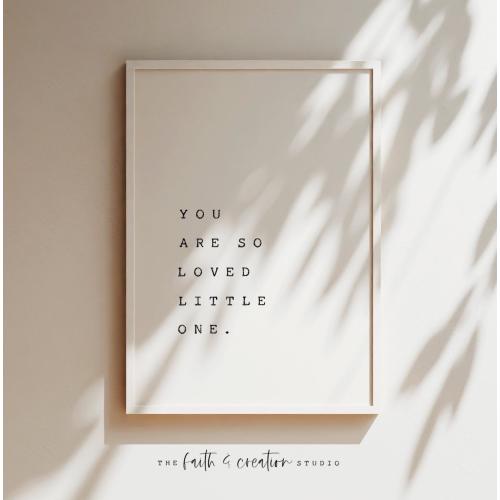 You Are So Loved, Nursery Wall Decor, Digital Download, Minimalist Nursery, Gender Neutral Print, Baby Shower Gift, Nursery Print, Wall Art