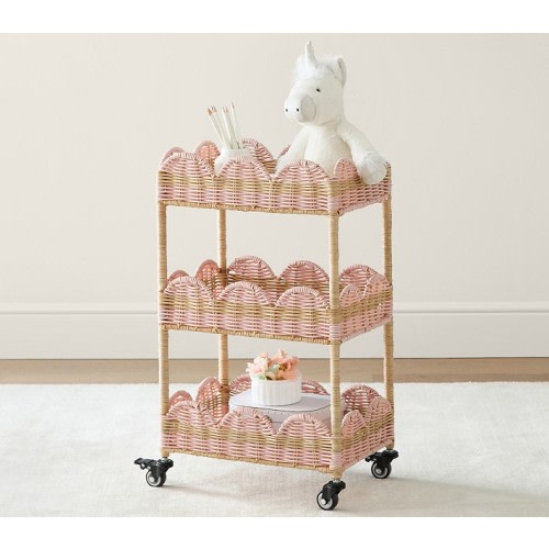 Palmer Scallop Tiered Storage Cart