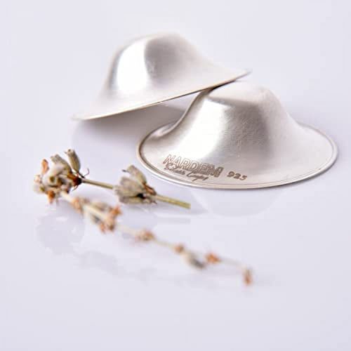 Nardem The Original Silver Nursing Cups, Silver Breast Protector for Nursing Mothers, Nipple Shields for Nursing Newborn, Metal Healing Nipple Covers for Breastfeeding