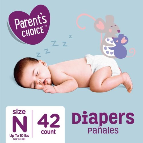 Parent's Choice Diapers, Size Newborn, 42 Diapers