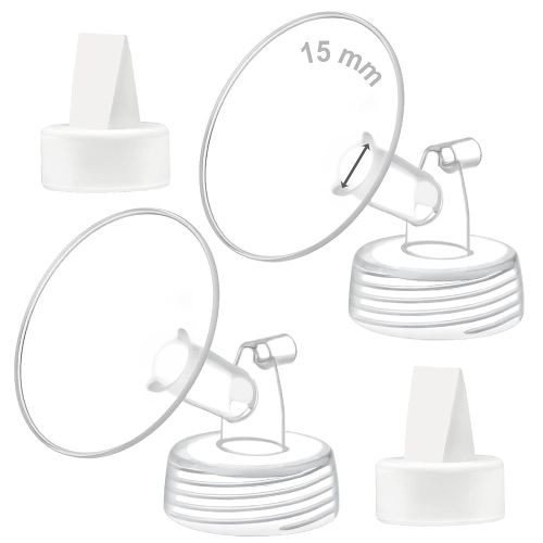 Maymom 15mm Flange and Duckbill Valve Compatible with Spectra S1 Spectra S2 Spectra 9 Plus Not Original Spectra Pump Parts Replace Spectra S2 Pump Parts Spectra Flange Spectra Duckbill Valve