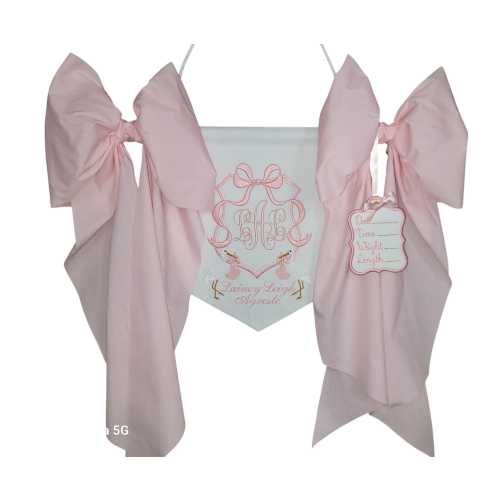 Hospital Door Banner with Stork Bow Crest Design