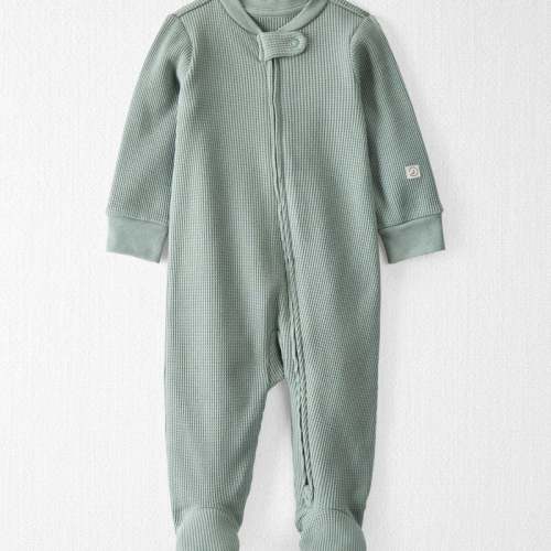 Sage Pond Baby Waffle Knit Sleeper Pyjamas Made with Organic Cotton | Carter’s Oshkosh Canada