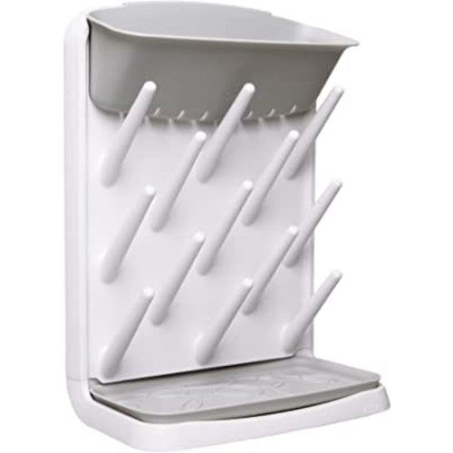 Ubbi Vertical Baby Bottle Drying Rack, Countertop Drying Rack Baby Accessory, Gray