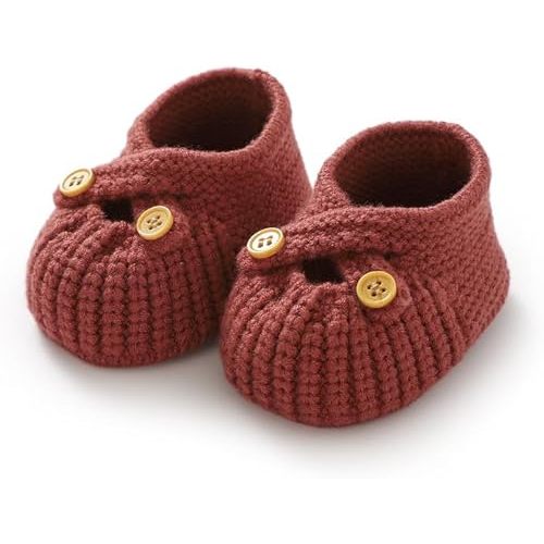 Baby Booties Newborn Babe First Walkers Non-Slip Stay On Boots Crib Shoes Sock Warm Knit Booties