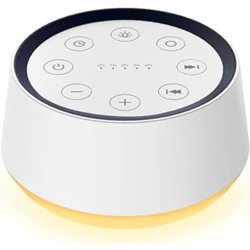 Sound Machine with 30 Soothing Sounds 12 Colors Night Light White Noise Machine for Adults Baby Kids Sleep Machines Memory Function 36 Volume Levels 5 Timers for Home Office Travel