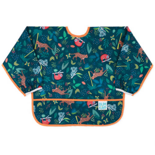 Baby Bibs with Sleeves + Cute Jungle Animals! 6 to 24 mos | Bumkins