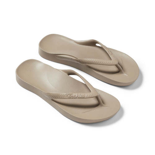 Arch Support Flip Flops - Classic - Taupe – Archies Footwear | USA